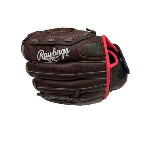 Rawlings Girls Ring Hand Throw Solfball Glove 11inch FP11T Brown and Hot Pink